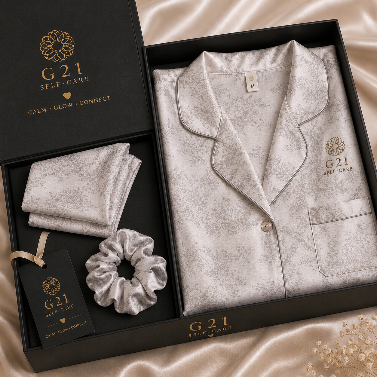 G21 Luxury Satin Pajama Set