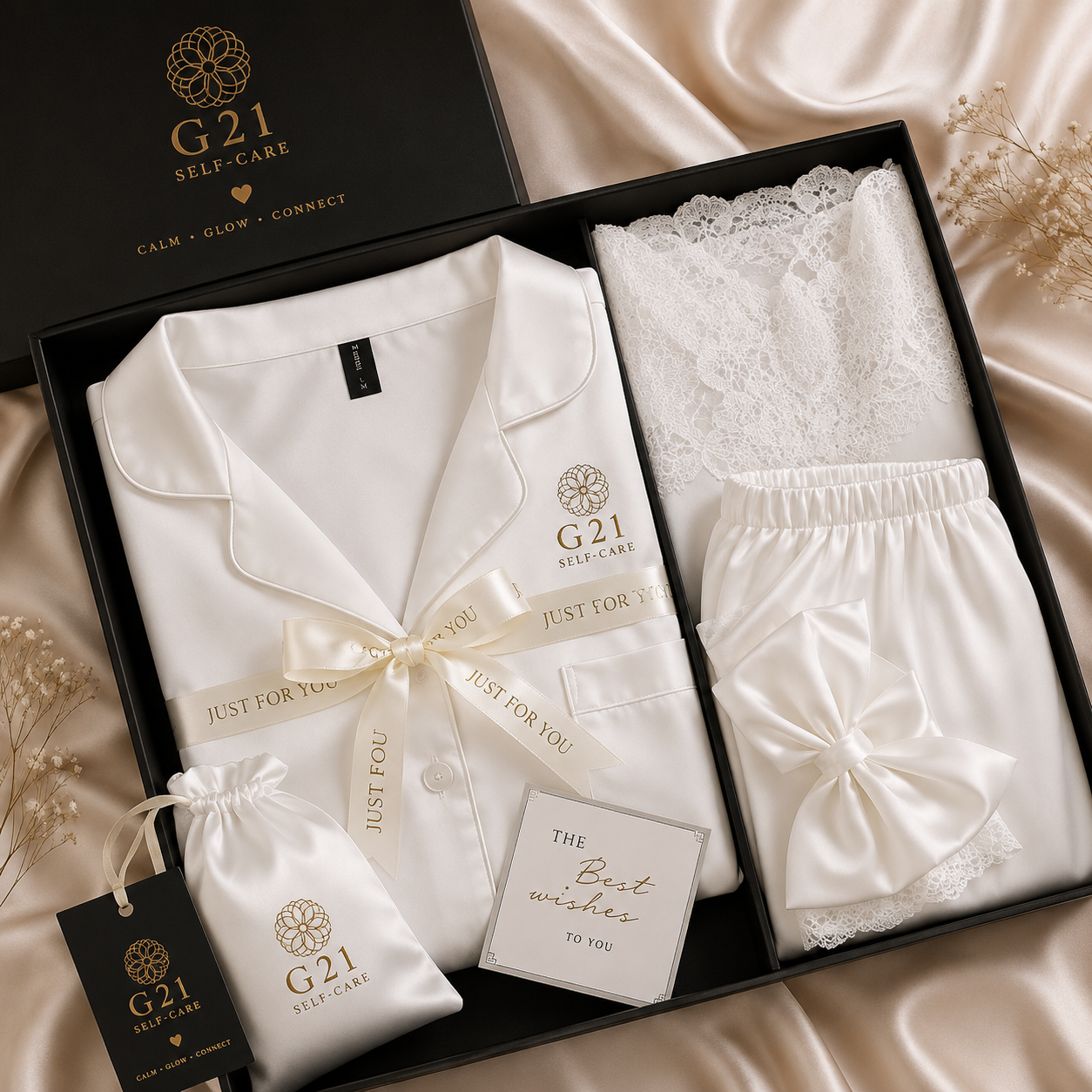 G21 Luxury Satin Pajama Set
